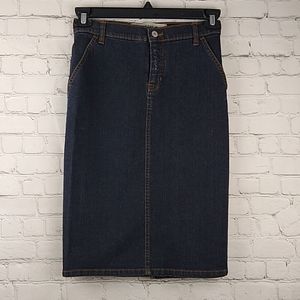 Gap Jeans Denim Blue Jean Skirt 1 Back slit